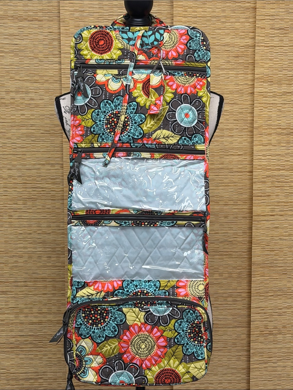 Vera Bradley Flower Showers Quilted Hanging Travel Organizer Bag - Multicolor